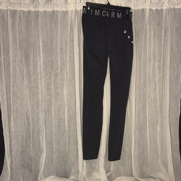 Women’s Under Armour Black and White Logo Leggings - Picture 2 of 3